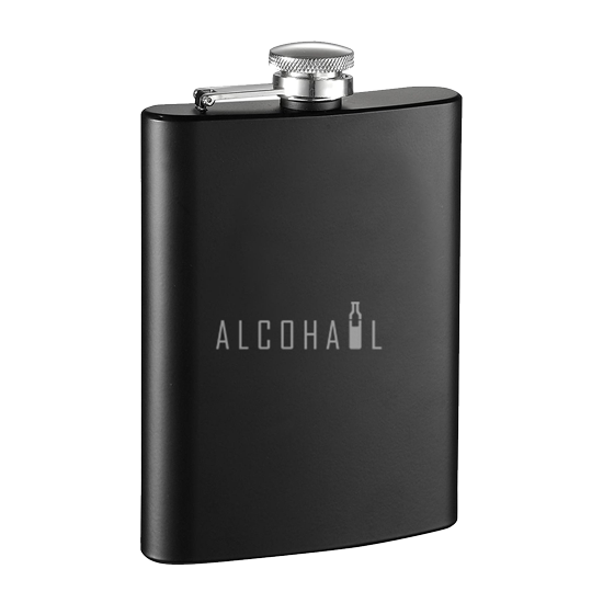 Stainless Steel Hip Flask 7oz (Matte Black)