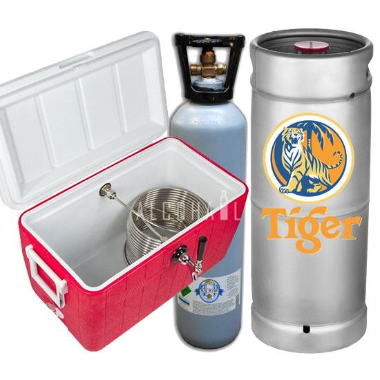 Tiger Beer Keg 20 Litre [Dispenser + CO2 Gas + 36KG Ice]